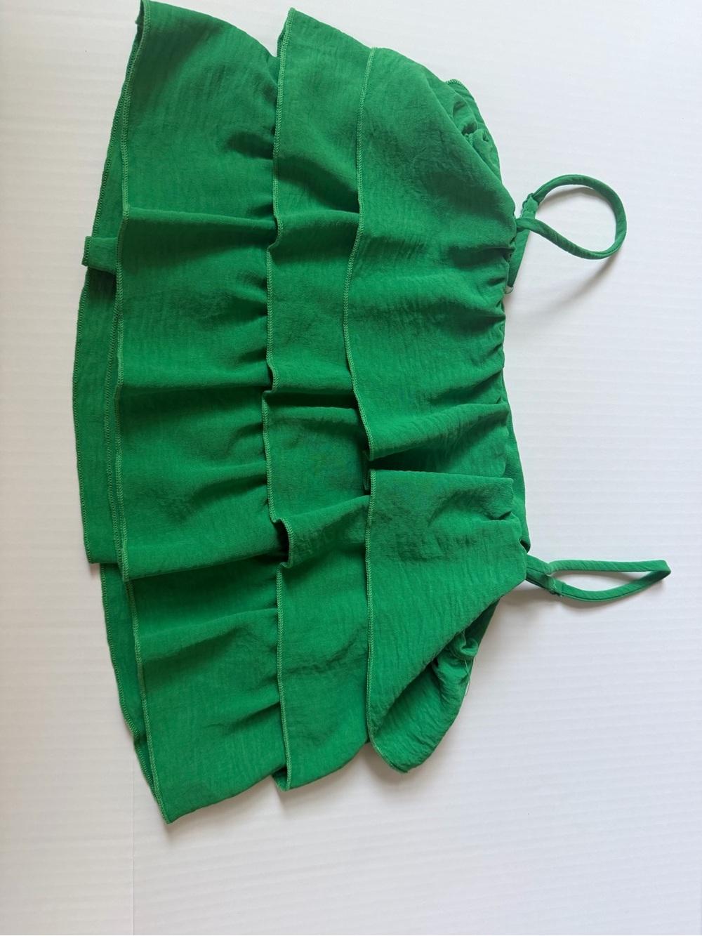 Altar'd State Bright Green Tiered Ruffle Mini Skirt